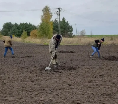 Фото 1. Памятный фруктовый сад заложили в Покровском районе
