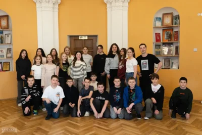 Фото 4. Актёры Иван Кирюхин, Евгений Винник и Данила Маскаев провели мастер-классы для орловских школьников