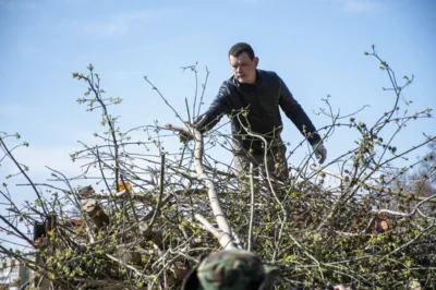 Фото 3. Более ста человек привели в порядок прибрежный склон Оки в центре Орла