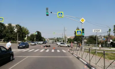 В Орле Chevrolet сбил мотоциклиста