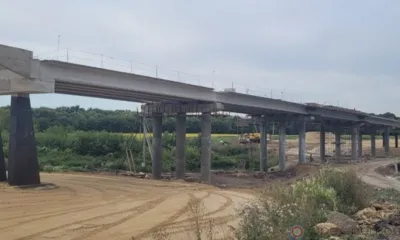 В Ливенском районе завершён монтаж пролётных строений на мосту через реку Сосна