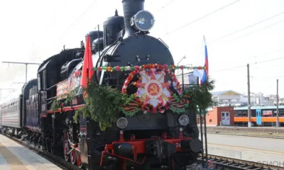 На железнодорожный вокзал Орла прибыл «Поезд Победы»