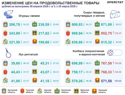 Фото 2. Динамика цен по данным Орёлстата
