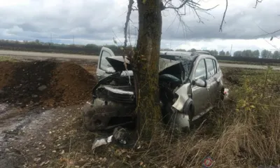 В Орловской области в один день два автомобиля улетели в кювет