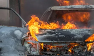 Под Орлом сгорел автомобиль