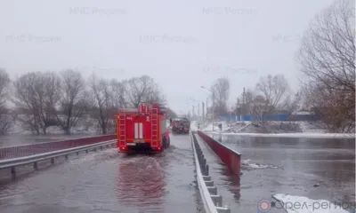 В Орловской области из-за осадков под воду ушли мосты и придомовые территории