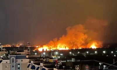 В Орле ночью горела территория аэропорта