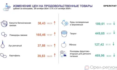 Динамика цен по данным Орёлстата