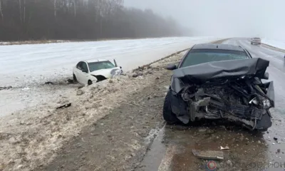 На трассе «Орёл-Ефремов» Kia Rio на встречке протаранила Ford Focus