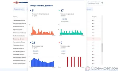 За сутки 22 орловца пополнили список заболевших COVID-19