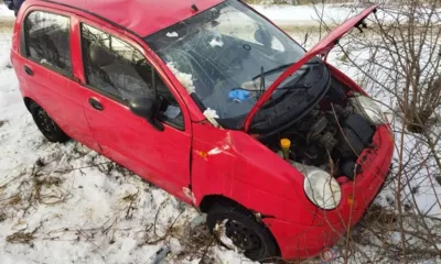 Под Орлом автоледи на Daewoo Matiz вылетела в кювет