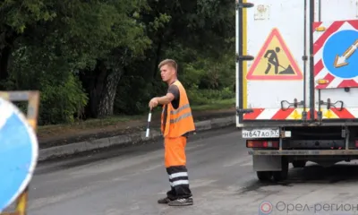 В Орле ремонтируют дорожный участок от ул. Полесской до Наугорского шоссе