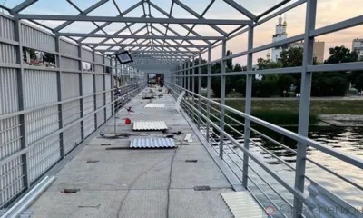 Строительство пешеходной переправы около Красного моста в Орле завершат за неделю