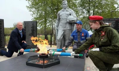 В деревне Хотетова Орловской области зажжён Вечный огонь