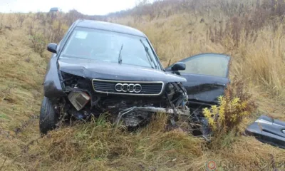 В Дмитровском районе Audi вылетела в кювет