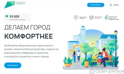 Почти 56 тысяч орловцев проголосовали за благоустройство общественных территорий