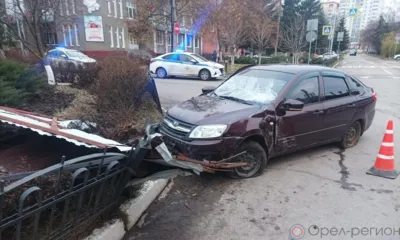 В ДТП на ул. Андрианова в Орле погиб водитель Lada