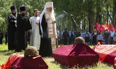 На Кривцовском мемориале в Орловской области перезахоронили останки бойцов Красной армии. Фоторепортаж