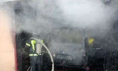 В Орле из-за неисправной электропроводки сгорел гараж и автомобиль