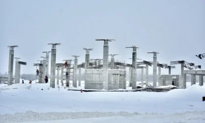 Фото 1. Строительством аэропорта в Орле ежедневно занимаются более 130 человек