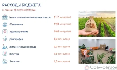 С начала года на реализацию нацпроектов на Орловщине направлено 1,9 млрд рублей