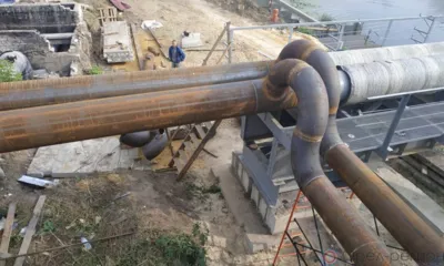 В Орле на Красном мосту завершается перенос теплосети