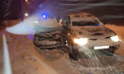 На подъезде к Мценску Mitsubishi протаранил Nissan Almera