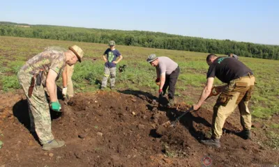 В Новосильском районе обнаружили останки девяти солдат и офицеров Красной Армии