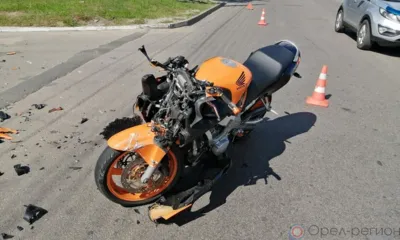 Мотоциклист госпитализирован после ДТП в Орле