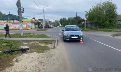 В Мценске автомобиль сбил 11-летнюю велосипедистку