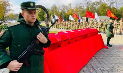 В Мценском районе перезахоронили останки восьми солдат ВОВ