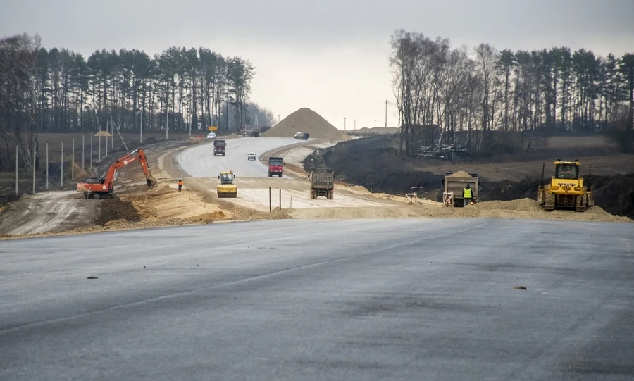 Темп работ при строительстве Западного обхода Орла снизился из-за погоды