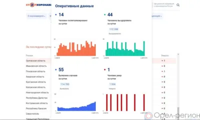 55 орловцев пополнили список заболевших COVID-19 за минувшие сутки