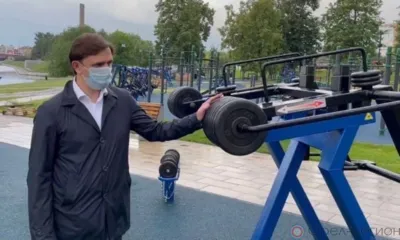 В Детском парке Орла открыли спортивную площадку с тренажёрами