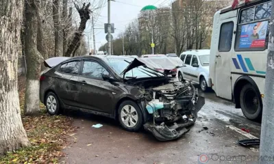 В тройном ДТП в центре Орла пострадали три человека