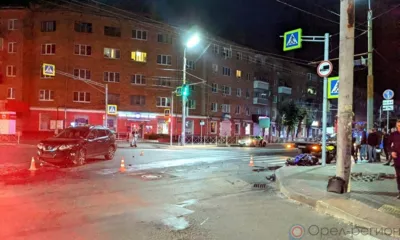 В Орле Nissan насмерть сбил мотоциклиста