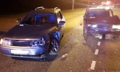 На орловской трассе не разъехались ВАЗ-2107 и ВАЗ-21111