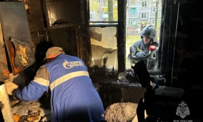 В Орле из горящей квартиры на ул. Приборостроительной был спасён мужчина