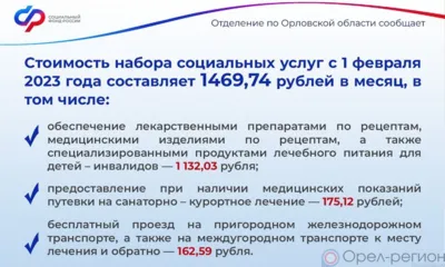 Федеральные льготники Орловской области могут изменить способ получения НСУ