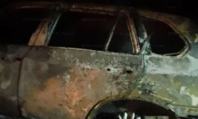 Фото 1. В Свердловском районе сгорели два автомобиля