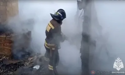 Под Орлом пожар унёс жизнь 59-летнего мужчины