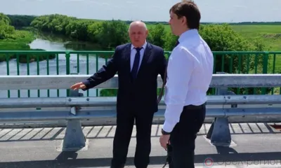 Губернатор Орловской области оценил мост через Сосну на автодороге Вахново - Важжова