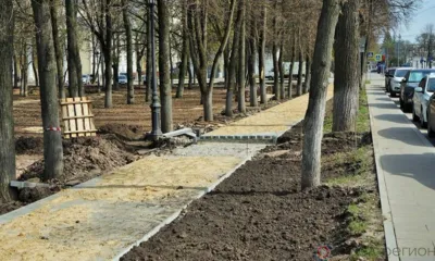 В Орле продолжается благоустройство сквера им. Л.Н. Гуртьева