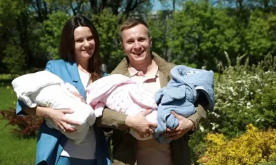 Саша, Миша и София - тройняшки из Орла