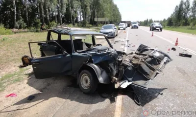 На орловской трассе столкнулись четыре автомобиля