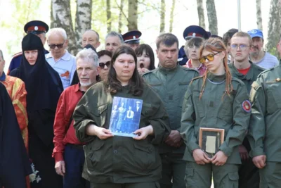 Фото 1. В канун 81-й годовщины Великой Победы на Кривцовском мемориале перезахоронен ещё 121 красноармеец