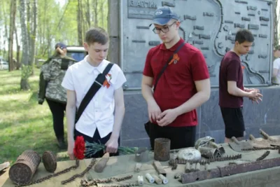 Фото 2. В канун 81-й годовщины Великой Победы на Кривцовском мемориале перезахоронен ещё 121 красноармеец