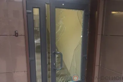 В Орле рецидивист пытался обокрасть магазин и разбил стекло двери