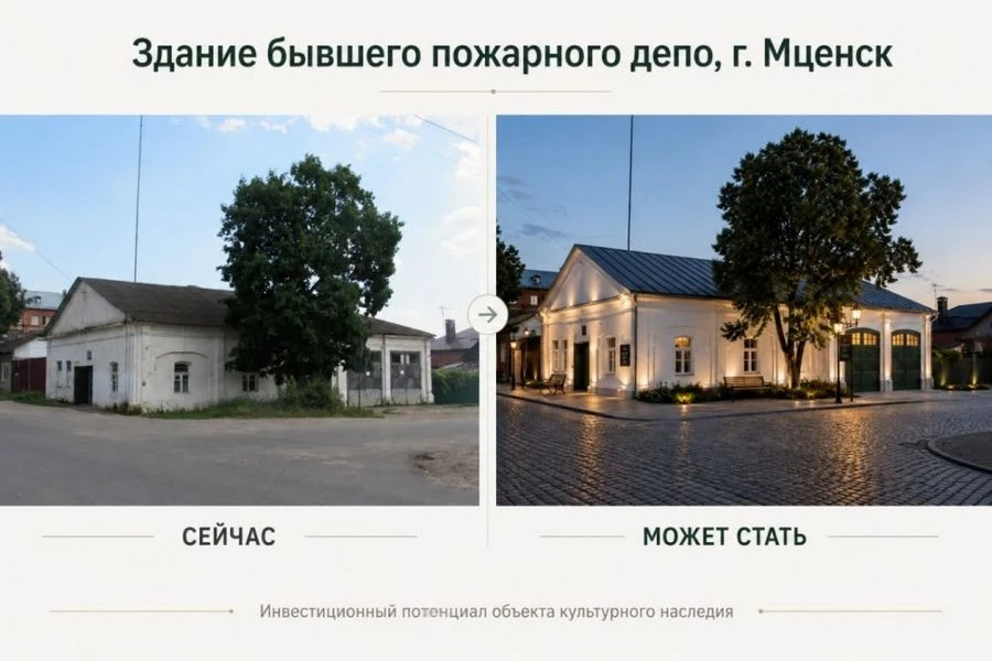 Для восстановления бывшего пожарного депо в Мценске ищут инвестора