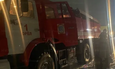 В Орле при пожаре на складе спасли человека